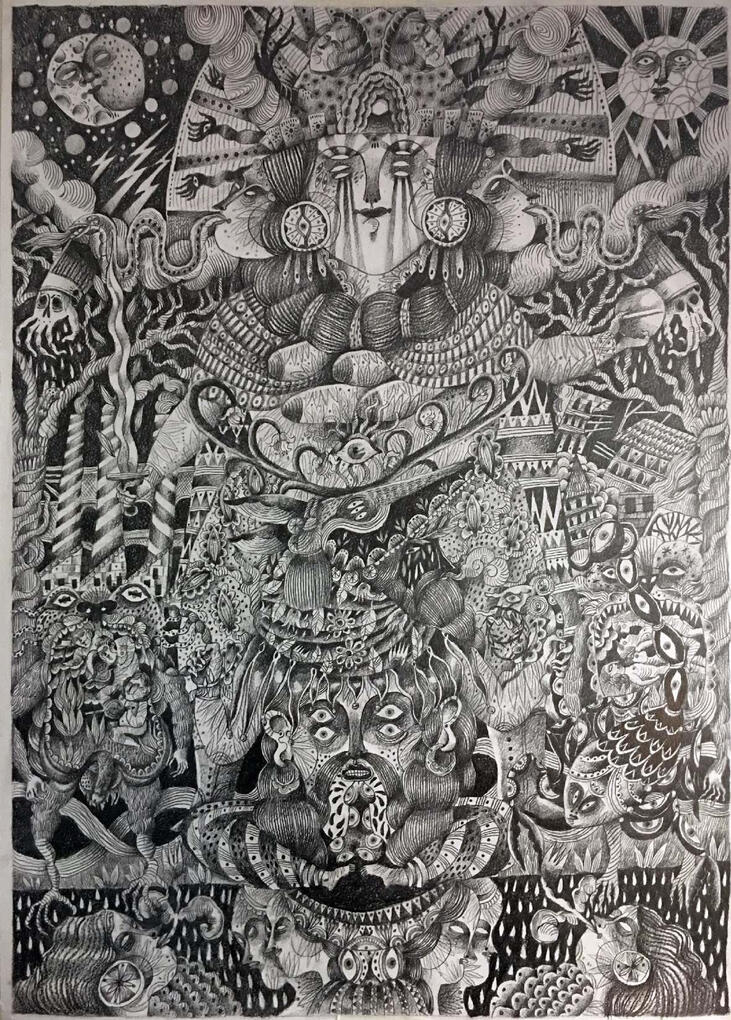Artemis, 50/70cm, pencil on pape, 2018 Artemis, 50/70cm, pencil on pape, 2018