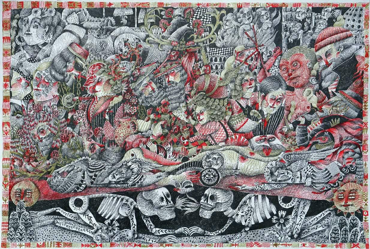 Last Supper, 100/70cm, pencil on paper, 2019 Last Supper, 100/70cm, pencil on paper, 2019