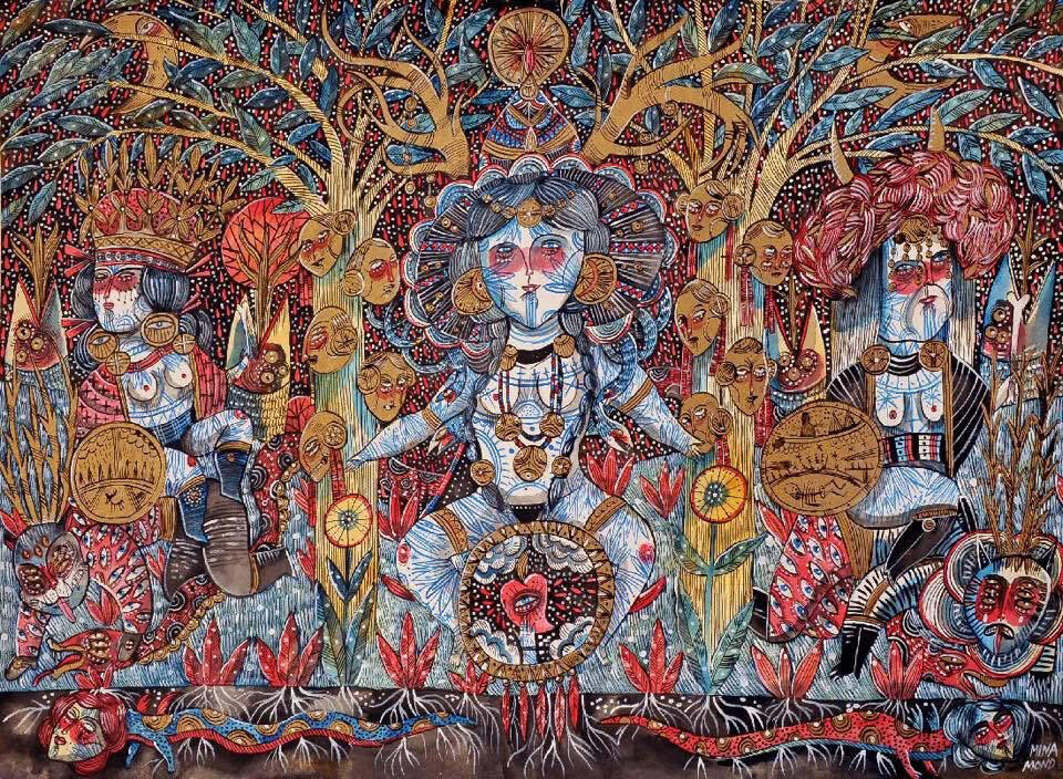 Shaman, 50/70cm, watercolor and Indian ink on paper, 2019 Shaman, 50/70cm, watercolor and Indian ink on paper, 2019