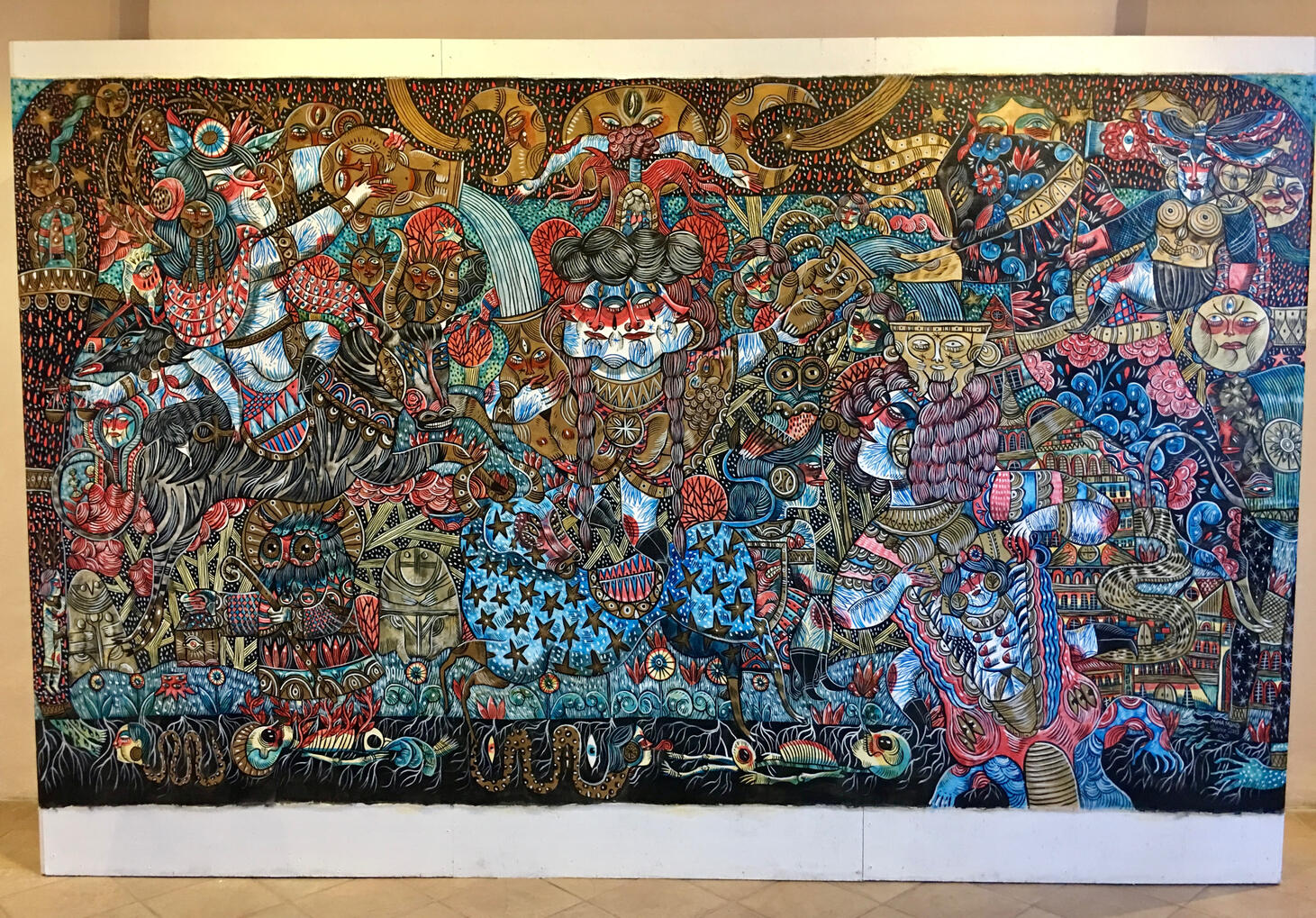 Un Cop Era, 400/250cm, acrylic on canvas, Taurine, 2019